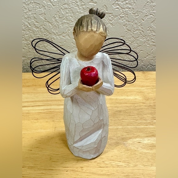 WILLOW TREE You’re The Best Angel With Apple Susan Lordi 2010 DEMDACO 5.25" - Picture 8 of 11